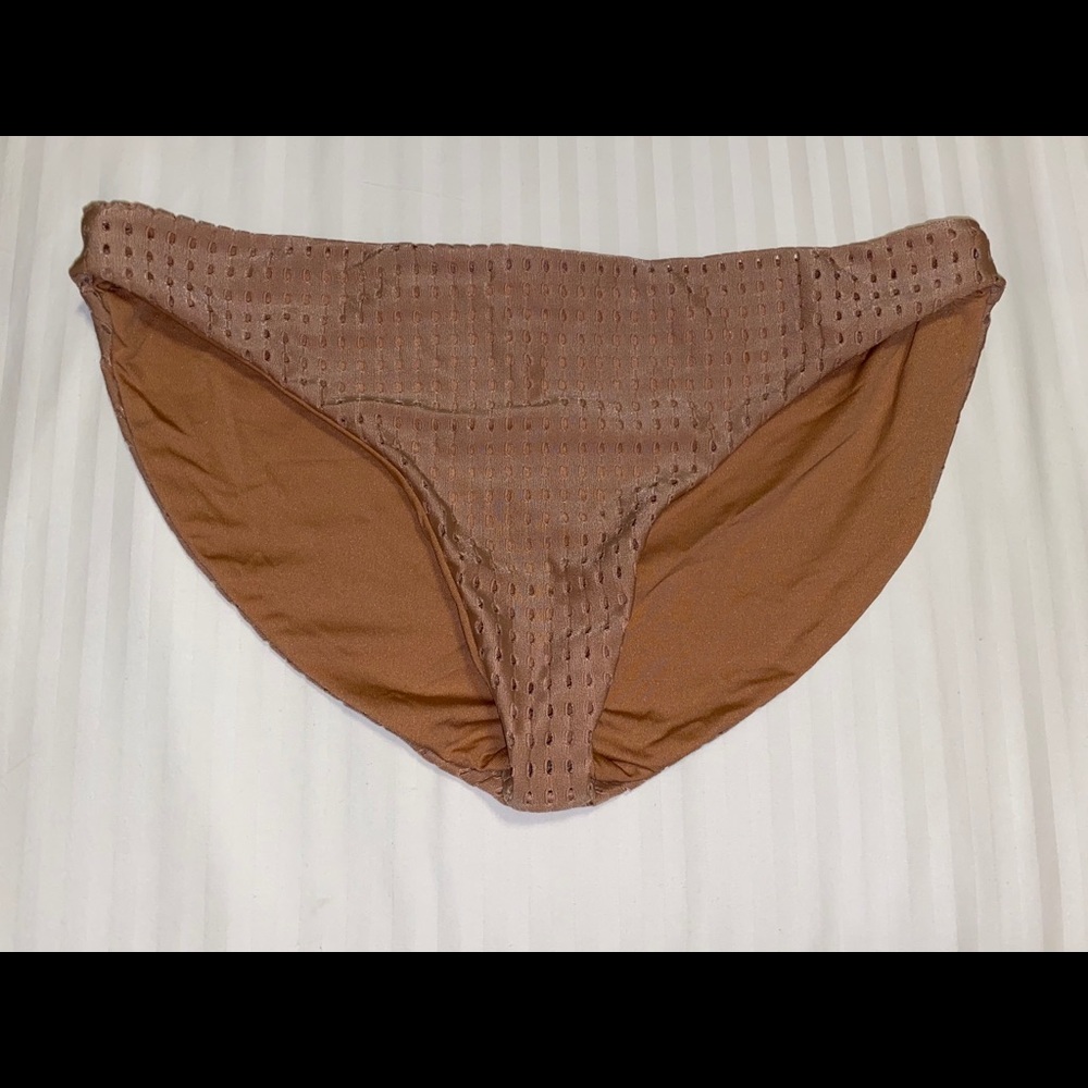 tan mesh full coverage acacia bottoms